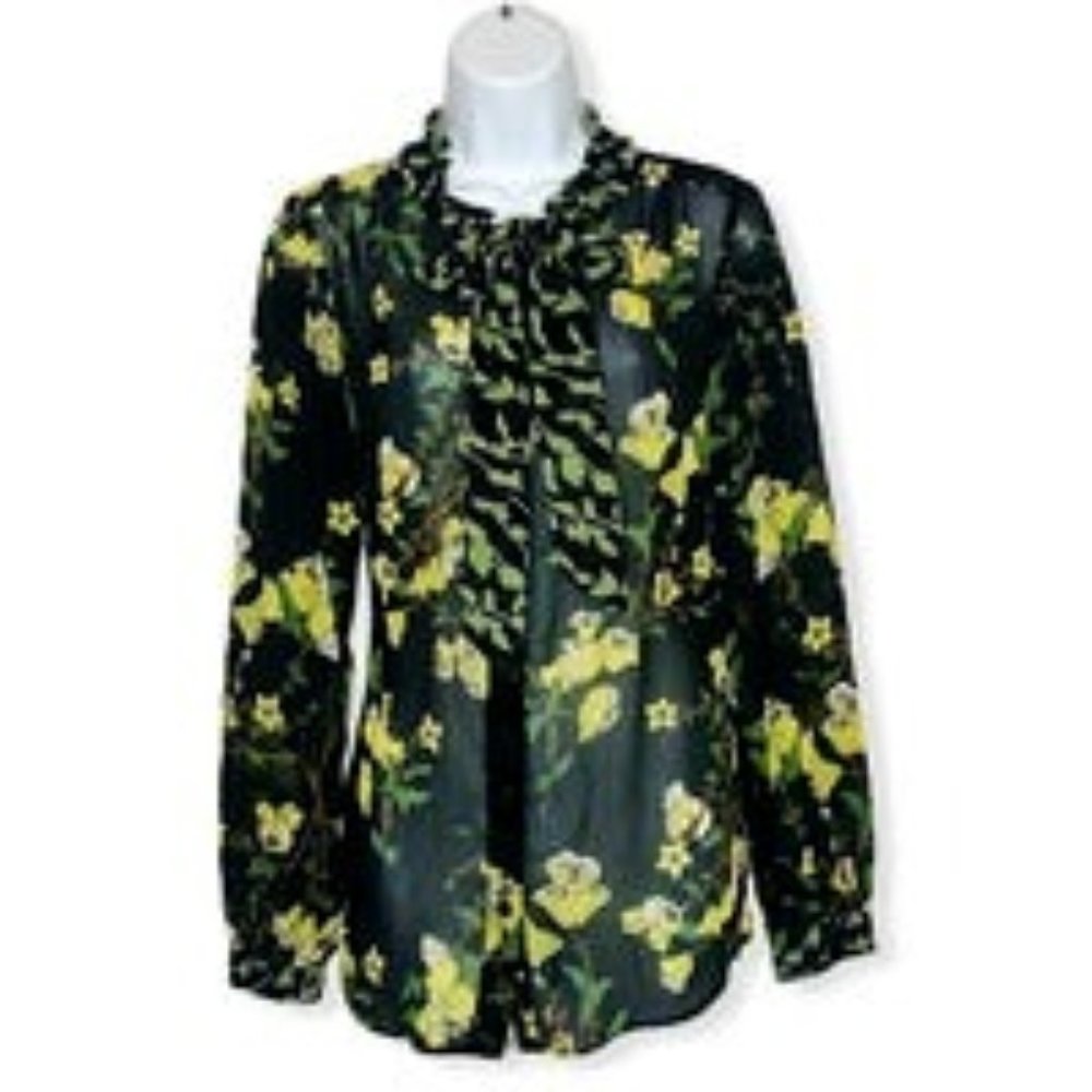WHO WHAT WEAR TOP S/M FLORAL